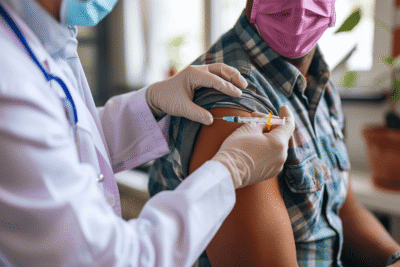 Patient receiving immunisationtient injection_sm Patient receiving immunisation