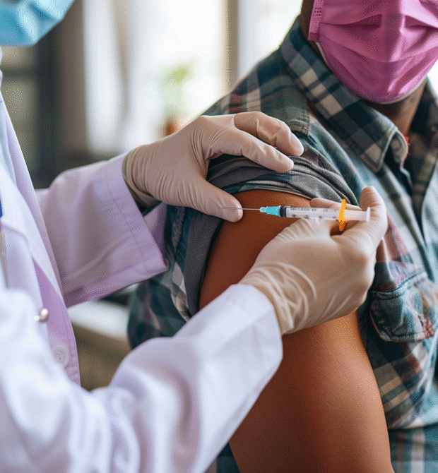 Patient receiving immunisationtient injection_sm Patient receiving immunisation