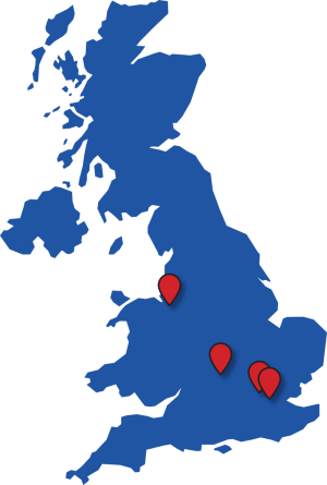 OVM UK, clinical trials - map